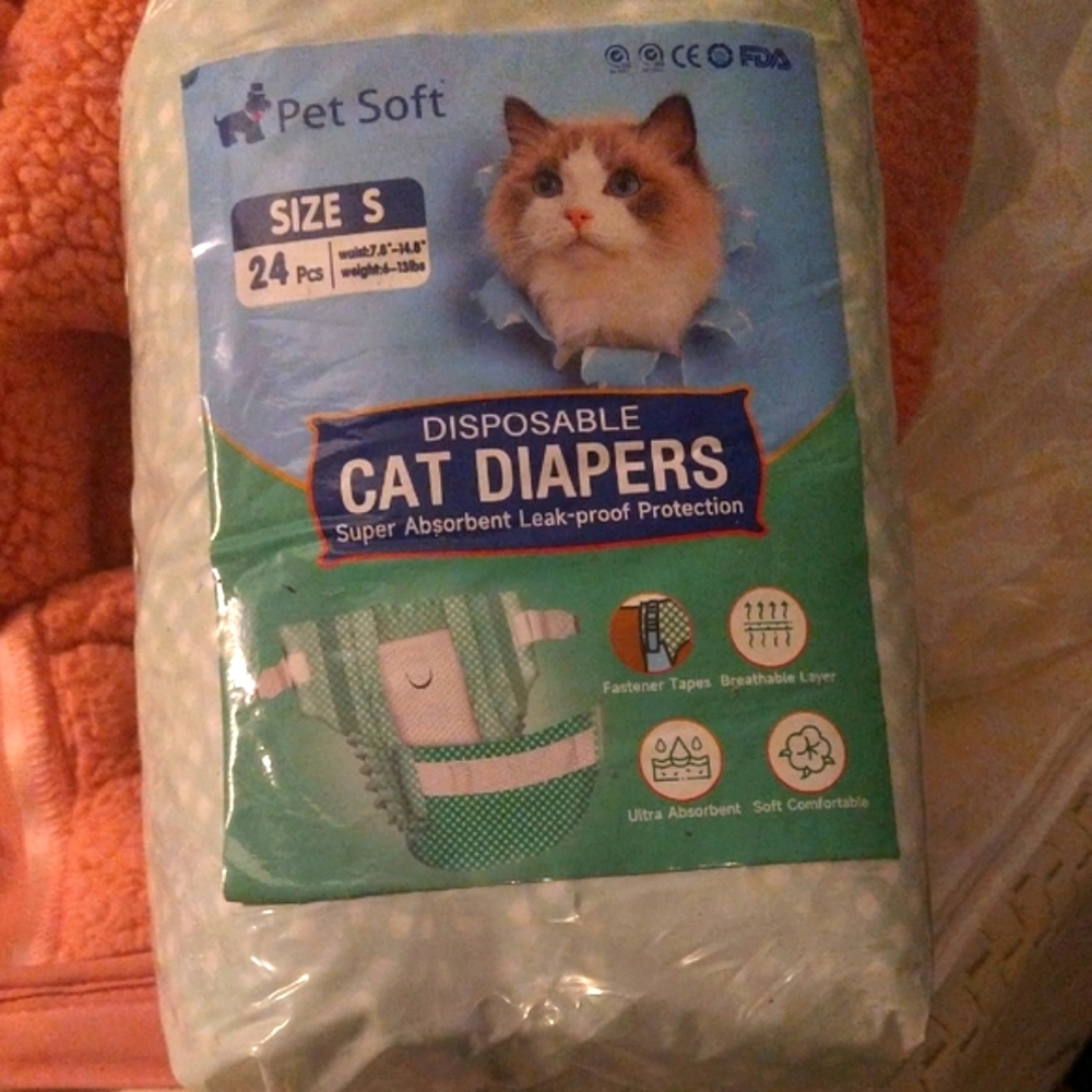 Green Disposable Cat Diapers